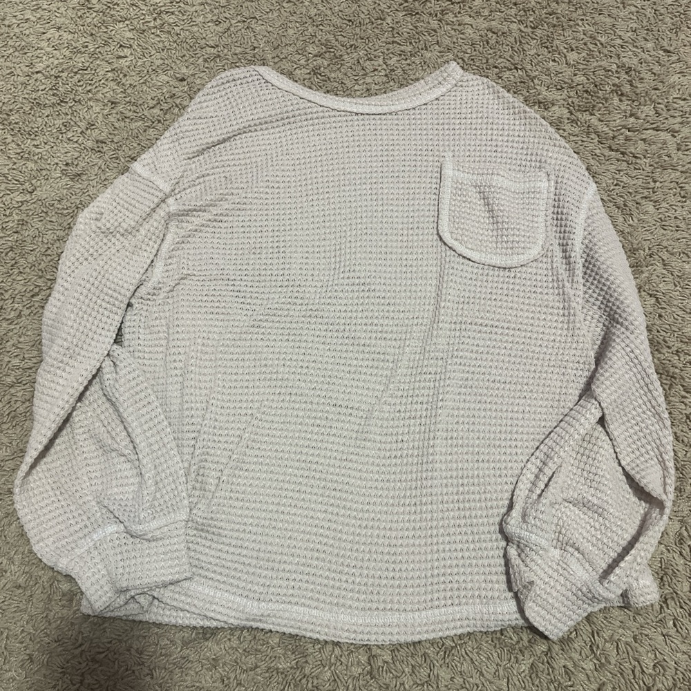 SHEIN waffle print light sweatshirt